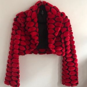 Cropped Faux Fur Jacket